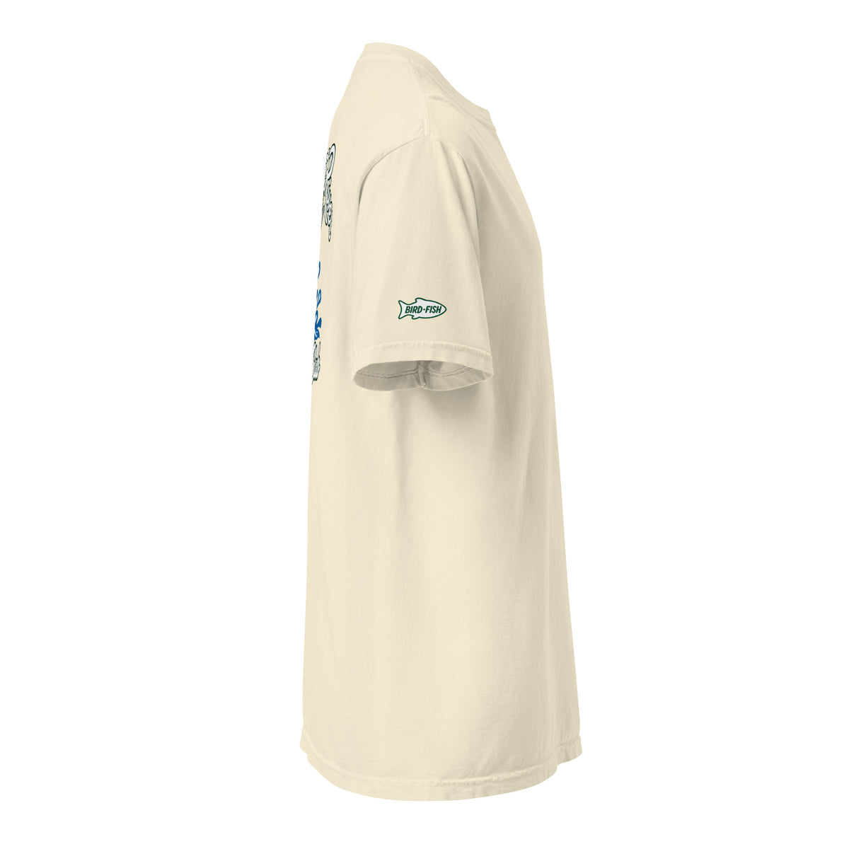 Right Sleeve BirdFish Logo - Ivory Shirt